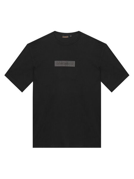 Napapijri T-Shirt S-New Box Logo NP0A4IFY Czarny Loose Fit. Czarne t-shirty chłopięce Napapijri, bez wzorów, z bawełny, bez ramiączek. Za 139.99 zł.