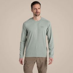 Longsleeve męskie Craghoppers NosiLife Abel LS T-Shirt. Brązowe koszulki męskie z długim rękawem CRAGHOPPERS, m, bez wzorów, z bawełny, bez kołnierzyka. Za 191.29 zł.