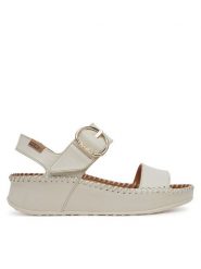 Pikolinos Sandały W1C-0709 Biały. Białe sandały damskie Pikolinos, bez wzorów, ze skóry, bez obcasa, na płaskiej podeszwie. Za 339.99 zł.