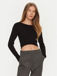 ViCOLO Sweter 77101S Czarny Regular Fit. Czarne swetry klasyczne damskie ViCOLO, s, z syntetyku, bez kołnierzyka. Za 269.99 zł.