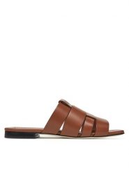 Pollini Klapki SA28051C0MTC0230 Brązowy. Brązowe klapki damskie Pollini, bez wzorów, ze skóry, bez obcasa. Za 749.99 zł.
