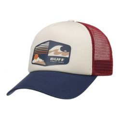 Czapka Buff Truckerjari. Czerwone czapki męskie Buff, bez wzorów, z bawełny. Za 94.40 zł.