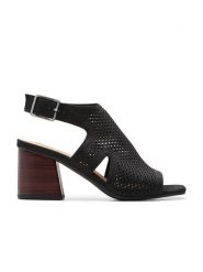 Clarks Skórzane sandały "Siara" w kolorze czarnym na obcasie rozmiar: 41.5. Czarne sandały damskie Clarks, bez wzorów, bez obcasa, na koturnie. Za 219.60 zł.