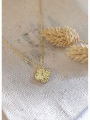 Miu Silver Pozłacany naszyjnik z zawieszką - dł. 42 cm rozmiar: onesize. Szare naszyjniki damskie Miu Silver, pozłacane. Za 86.99 zł.