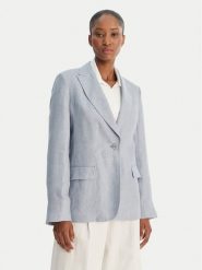 Weekend Max Mara Marynarka Nalut 2615041072 Błękitny Regular Fit. Niebieskie marynarki i żakiety damskie Weekend Max Mara, bez wzorów, ze lnu. Za 1,789.00 zł.