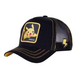 Męska Czapka Z Daszkiem Pokemon Pikachu Trucker Cap. Czarne czapki męskie CapsLab, bez wzorów. Za 186.99 zł.