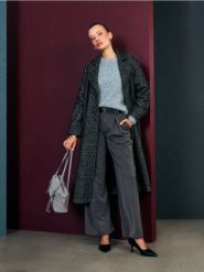 Sweter chunky z domieszką wełny - niebieski. Niebieskie swetry klasyczne damskie Sinsay, l, z wełny, bez kołnierzyka. Za 59.99 zł.