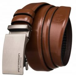 Pasek męski Peterson PTN A005 BROWN brązowy. Brązowe paski męskie Peterson, bez wzorów, z jeansu. Za 79.00 zł.