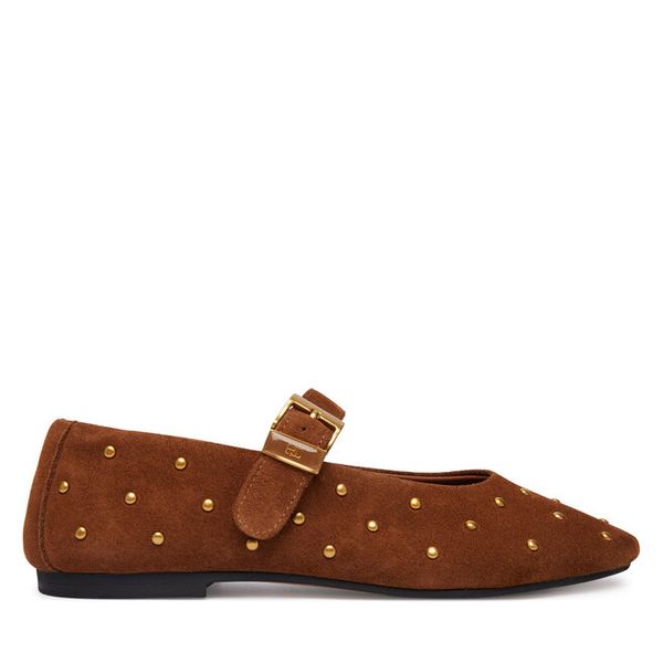 Baleriny Tommy Hilfiger. Brązowe baleriny damskie Tommy Hilfiger, bez wzorów, bez obcasa. Za 569.99 zł.