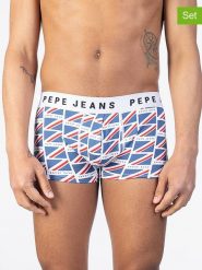 Pepe Jeans Bokserki (2 pary) w kolorze czerwonym i niebieskim rozmiar: L. Czerwone bokserki męskie Pepe Jeans, bez wzorów, z jeansu. Za 83.03 zł.