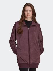 Adidas Bluza adicolor Classics HM1688 Bordowy Loose Fit. Czerwone bluzy bez kaptura damskie Adidas, z syntetyku. Za 199.99 zł.