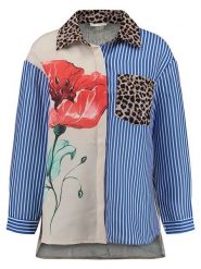 KEY LARGO Koszula "Ruby" w kolorze niebiesko-beżowym rozmiar: XS. Brązowe koszule damskie KEY LARGO, xs, bez wzorów, bez kołnierzyka, bez ramiączek. Za 163.45 zł.