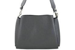 Kuferek skórzany BARBERINI'S c. szary 825-28. Szare shopper bag damskie Barberinis, bez wzorów, ze skóry, małe, bez dodatków. Za 349.99 zł.