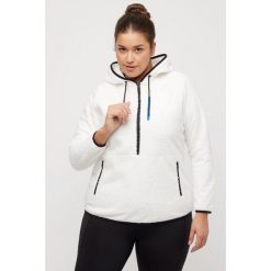 Damskie Polarowa bluza nadrukowane współrzędne zasuwane kieszenie długie rękawy. Białe bluzy bez kaptura damskie Ulla Popken, plus size, z materiału. W wyprzedaży za 223.99 zł.