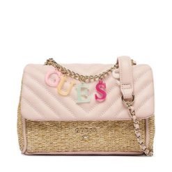 Torebka Guess. Czerwone listonoszki damskie Guess, z aplikacjami, bez dodatków. Za 339.99 zł.