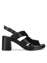 Lasocki Sandały RST-3250-04 Czarny. Czarne sandały damskie Lasocki, bez wzorów, ze skóry, bez obcasa, na słupku. Za 199.99 zł.