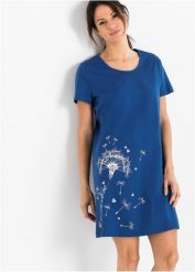 Koszula nocna z bawełny organicznej. Szare koszule nocne damskie bonprix, bez wzorów, z bawełny. Za 59.99 zł.