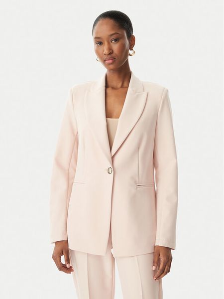 Maryley Marynarka MARYLEY-26EB187 Różowy jasny Regular Fit. Czerwone marynarki i żakiety damskie Maryley, s, bez wzorów, z syntetyku. Za 347.99 zł.