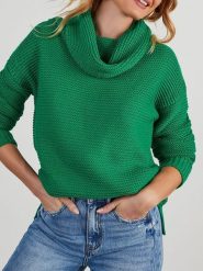 Milan Kiss Golf w kolorze zielonym rozmiar: M. Zielone golfy damskie Milan Kiss, m, bez wzorów, bez ramiączek. Za 126.99 zł.