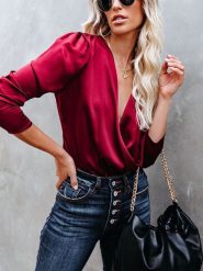 LA Angels Bluzka w kolorze czerwonym rozmiar: M. Czerwone bluzki damskie LA Angels, m, bez wzorów, bez kołnierzyka, bez ramiączek. Za 126.99 zł.