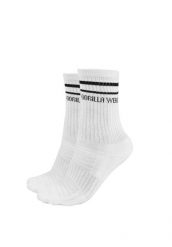 Skarpetki z okrągłym dekoltem 2-Pack - Biały - EU 35-38. Białe skarpetki damskie GORILLA WEAR, bez wzorów, z bawełny. Za 120.00 zł.