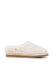 EMU Australia Kapcie Joy Teddy W12583 Biały. Białe kapcie damskie Emu Australia, ze skóry. Za 399.99 zł.