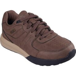 Buty sportowe męskie Skechers Netson Gander. Brązowe buty sportowe na co dzień męskie Skechers, z materiału, bez zapięcia, trekkingowe. Za 390.00 zł.