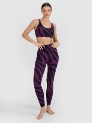 4F Legginsy do jogi i pilatesu szybkoschnące damskie - fioletowe XS. Fioletowe legginsy damskie 4f, s, bez wzorów, z dzianiny. W wyprzedaży za 99.99 zł.
