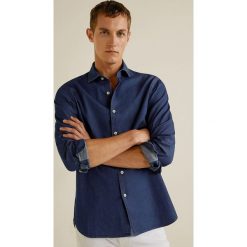 Mango Man - Koszula Chambre. Zielone koszule męskie Mango Man, l, bez wzorów, z bawełny, bez kołnierzyka, bez ramiączek. Za 139.90 zł.