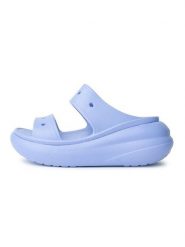 Crocs Klapki "Classic Crush" w kolorze niebieskim rozmiar: 42/43. Niebieskie klapki damskie Crocs, bez wzorów, bez obcasa. Za 95.92 zł.