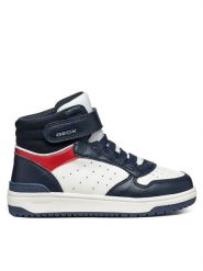 Geox Sneakersy J Washiba Boy J46LQB 05415 C4211 D Granatowy. Niebieskie buty sportowe chłopięce Geox, ze skóry, bez zapięcia. Za 219.99 zł.
