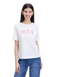 CARTOON Koszulka w kolorze białym rozmiar: 46. Białe t-shirty damskie Cartoon, bez wzorów, z bawełny, bez kołnierzyka. Za 43.99 zł.