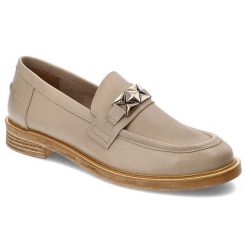 Beżowe Półbuty Nessi Wygodne Skórzane Buty Damskie. Brązowe półbuty damskie Nessi, bez wzorów, ze skóry, bez obcasa. Za 419.00 zł.