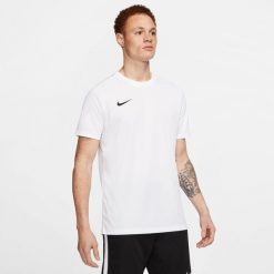 Koszulka treningowa męska Nike Park VII. Białe t-shirty sportowe męskie Nike, l, bez ramiączek, do piłki nożnej. Za 76.99 zł.