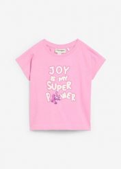 T-shirt z czystej bawełny organicznej. Czerwone koszulki dziewczęce bonprix, bez wzorów, z bawełny, bez ramiączek. Za 27.99 zł.