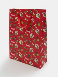 Torba prezentowa Grinch - czerwony. Czerwone torebki klasyczne damskie Sinsay, bez wzorów, bez dodatków. Za 7.99 zł.