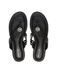 MICHAEL Michael Kors Japonki Jane Thong 40S6JNFS1L Czarny. Czarne klapki damskie MICHAEL Michael Kors, bez wzorów, ze skóry, bez obcasa. Za 529.99 zł.