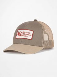 Marmot Czapka "Retro Trucker" w kolorze szarobrązowym rozmiar: onesize. Brązowe czapki męskie Marmot, bez wzorów, retro. Za 153.71 zł.