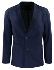 Lniana Męska Marynarka Sportowa (Casual) - Brave Soul - Granatowa. Niebieskie marynarki męskie Brave Soul, bez wzorów, ze lnu. Za 299.00 zł.