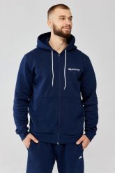 Męska bluza dresowa z kapturem Rough Radical Track Hoodie Zip. Czarne bluzy sportowe męskie ROUGH RADICAL, bez wzorów, z bawełny, biznesowe, bez kołnierzyka, bez ramiączek. Za 189.99 zł.