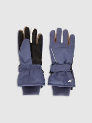 4F Rękawiczki narciarskie Thinsulate dziecięce - granatowe XL. Niebieskie rękawiczki dziecięce 4f, ze skóry, bez ramiączek. Za 139.99 zł.