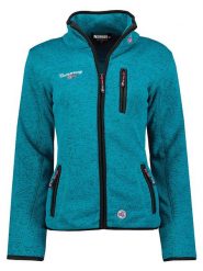Geographical Norway Kurtka polarowa w kolorze turkusowym rozmiar: XXL. Niebieskie kurtki damskie Geographical Norway, xxl, bez wzorów, z polaru, bez kaptura. Za 127.95 zł.
