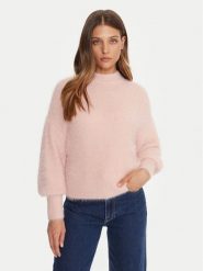 Guess Sweter W4BR25 Z3BH0 Różowy Regular Fit. Czerwone swetry klasyczne damskie Guess, xxl, z syntetyku, bez kołnierzyka. Za 439.99 zł.