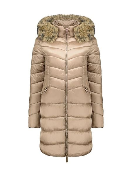 Canadian Peak Płaszcz zimowy "Bololitaeak" w kolorze beżowym rozmiar: L. Brązowe płaszcze damskie Canadian Peak, na zimę, l, bez wzorów, z puchu. Za 222.41 zł.