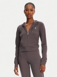 Juicy Couture Bluza Ola JCWAS125310 Szary Slim Fit. Szare bluzy bez kaptura damskie Juicy Couture, xl, z bawełny. Za 269.99 zł.