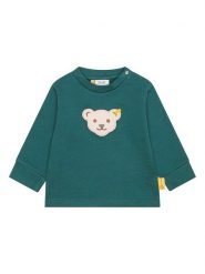 Steiff Bluza w kolorze ciemnozielonym rozmiar: 80. Zielone bluzy i bluzki niemowlęce Steiff, bez wzorów, bez ramiączek, bez kaptura. Za 79.45 zł.
