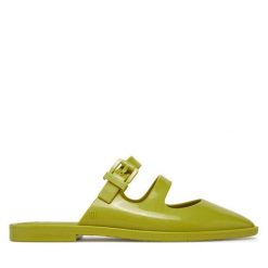 Klapki Melissa. Zielone klapki damskie Melissa, bez wzorów, bez obcasa. Za 219.99 zł.