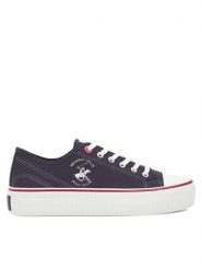 Beverly Hills Polo Club Trampki W-BHPC027M Granatowy. Niebieskie trampki i tenisówki damskie Beverly Hills Polo Club, bez wzorów, z materiału. Za 129.99 zł.