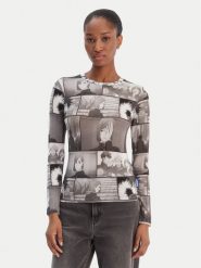 HUGO Bluzka Diraluna 50555473 Szary Regular Fit. Szare bluzki damskie Hugo, m, bez wzorów, z wiskozy, bez ramiączek. Za 349.99 zł.