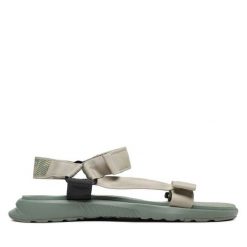 Sandały adidas. Zielone sandały męskie Adidas, bez zapięcia. Za 189.99 zł.